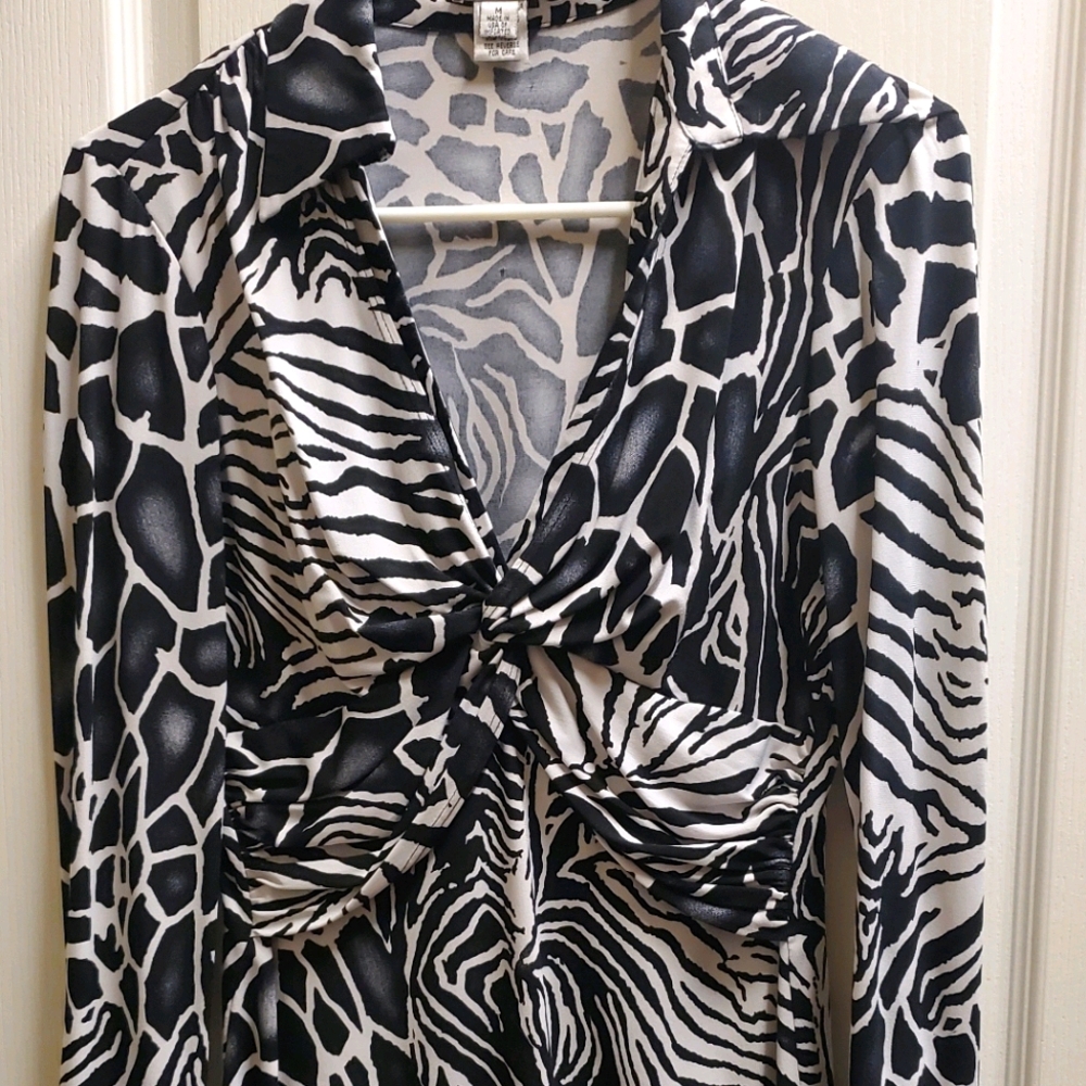 Elegant Zebra Striped Blouse